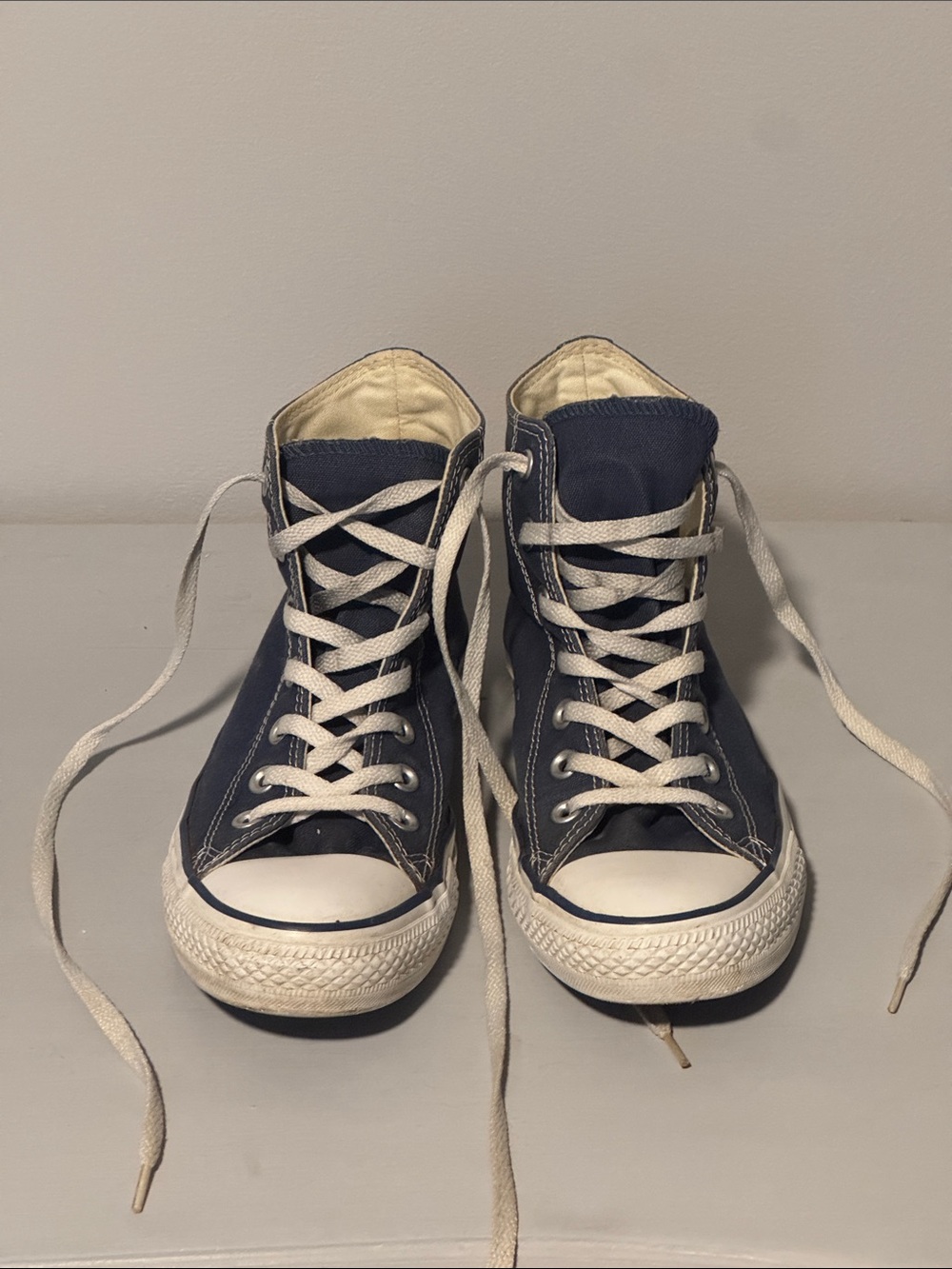 Converse Navy and White High-Top Canvas Sneaker